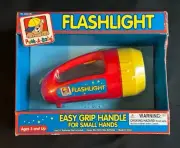NEW Vintage Peek-A-Babe Kids Flashlight Easy Grip Handle Ages 5+ No. 2350-PB