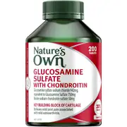 Nature’s Own Glucosamine Sulfate with Chondroitin For Joints 200 Tablets