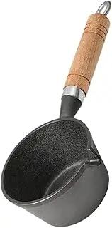 Outdoor Portable Pan Cooking Tool Oil Boil Pot Frying Pot Iron Sauce Pot Pour Oil Small Wok with Handle Camping Pot Metal Sauce Pot with Handle Pour Oil Wok Pour Oil Small Pan