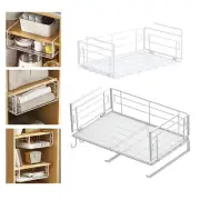 Under Shelf Hanging Storage Basket Metal Wire Rack Spice Rack Multi Purpose