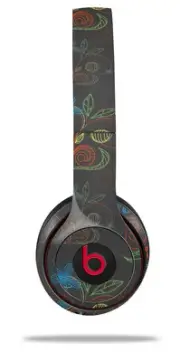 Skin Wrap for Beats Solo Wireless 2 3 4 Flowers Pattern 07 SKIN ONLY
