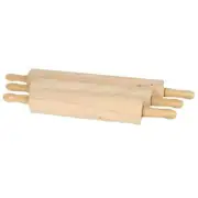 Thunder Group WDRNP018 18" Solid Wood Rolling Pin w/ Contoured Handles