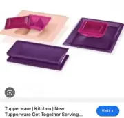 7 Pc Pastel Tupperware Get Together Party Buffet Serving Set 1388 1386 1380