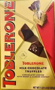Tobleron Milk Chocolate Truffles Honey & Almond Nougat, Individually Wrapped