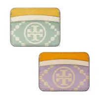 在飛比找momo購物網優惠-【TORY BURCH】雙T-LOGO拼接皮革名片夾