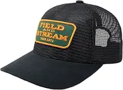 [Field & Stream] Men's Walkout Snap Back Mesh Cap, Black, Black, One Size