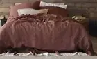 Cocoa Brown Linen Duvet Cover Softened Linen Bedding set Stonewashed Duvet Cover