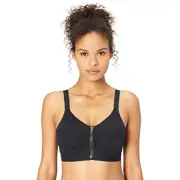 Amazon Brand - Core 10 Women's Medium Support Scoop Back Front-Zip Sports Bra, B