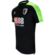AFC BOURNEMOUTH 2017/18 3RD KIT (L) BLACK GREEN UMBRO S/S SOCCER FOOTBALL SHIRT