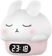 Bunny Digital Alarm Clock | Rabbit Wake-up Lamp | Rechargeable Rabbit Night Light | Silicone Rabbit Clock Light Touch-sensitive Bunny Lamp Fun Rabbit Alarm Clock Rechargeable Rabbit Light for Sleep
