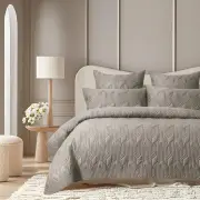 Accessorize 400 Thread Count Bamboo Cotton Natural Coverlet Set