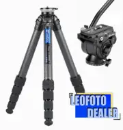 Leofoto LS-365CEX+BV-10 Leveling Base Tripod with Fluid Head RRS/Gitzo