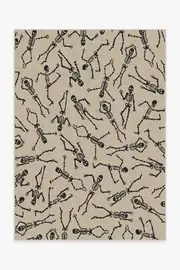 150' x 215' | Machine Washable Runner Rug | Kid & Pet Friendly | Indoor Rug | Bone Dance White Rug | Ruggable