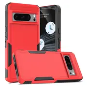 ZUSLAB Pixel 8 Pro Case Rugged Defender Protective Heavy Duty Shockproof Dustproof Cover for Google (2023) - Red