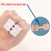 10 Pack New No Seam Band-Aid Outdoor Quick Wound Suture Zipper Tape R.pi