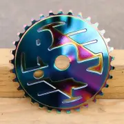 RIDE OUT SUPPLY LOGO SPROCKET NEO CHROME ROS OIL SLICK JET FUEL