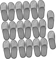 WRITWAA Comfortable Linen Slippers Set of 10 Disposable Breathable Non-slip for Hotels Travel