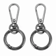 2.2" Swivel Snap Hooks with Key Rings, 2Pcs Swivel Clasp Clip, Dark Gray