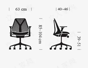 現貨！美國 Herman Miller SAYL 【全功能】人體工學電腦椅 時尚旗艦款 （白背灰椅墊）台北可試坐 網椅