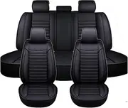 Car Seat Covers Full Set for Toyota RAV4 Plug-in-Hybrid GR Sport SEIT 2022-2024，Universal Fit 5 Breathable, Waterproof, Durable, with Anti - Slip Design Full Set (2 Front + Rear Bench)(Black)