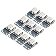 10Pcs USB 3.1 Type C Connector 24 Pins Female with PCB Board for Charging