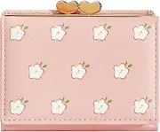 [YINHEXI] Women's Wallet - RFID Blocking Trifold Card Holder, Cute Small Leather Pocket Purse for Women, Girls, Ladies, Baby Pink, Cute