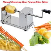Manual Stainless Steel Potato Chips Slicer Spiral Twister Vegetable Cutter New