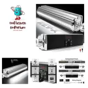 RE9-X Gen.3 Waterproof Bluetooth Motorcycle Stereo Speakers LED Soundbar 7/8-...