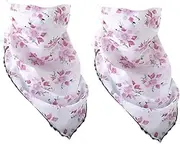 [ANDRESLAD] Women Chiffon Mask Masks Facial Mask Face Mask Silk Neck Balaclava Neck Scarf Bandanas Breathable Sports Bandana Pinting Chiffon Mask Women Mask Neckerchief Pink