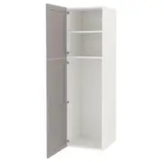 ENHET high cb with 2 doors, white/grey frame, 60x62x210 cm