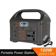 100w Portable Power Station 220v/110v Solar Generator Outdoor Emergency Mobile,100%New White