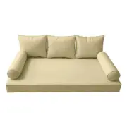 COVER ONLY-Style 3 Outdoor Daybed Mattress Bolster Pillow Same Pipe Queen AD103