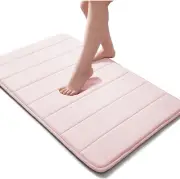 Memory Foam Bath Mat 17" X 24" Coral Velvet Super NonSlip Rapid Water Absorption