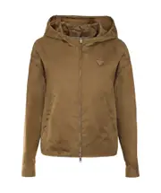 Prada Triangle-Logo Zipped Jacket IT40,IT44,IT42,IT38 cork beige