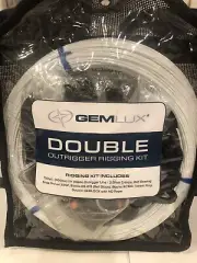 Gemlux Double Outrigger Rigging Kit With Line, Crimps. Swivels, Ropes & Pulleys