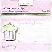 Simon Elvin Come to My Party Invitations (Pack of 6) (UK Size: One Size) (White/Pink/Yellow)
