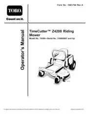 Owner's Manual TORO TimeCutter Z4200 Zero-Turn Riding Mower - Model 74360