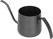 Gooseneck Kettle: Premium Gooseneck Kettle with Inner Scale, Ideal Pour Over Coffee Pot for Home Use, 304 Stainless Steel (250ml black)