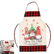 Kitchen Cooking Aprons Funny Christmas Sleeveless Baking Apron for Adults-Stripes hat