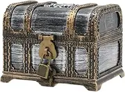 Treasure Trinket Chest Pirate Chest Storage Box Keepsake Earrings Decorative Box Trinket Jewelry Box for Mail, Style B