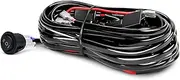 Light Bar W G Harn Kit, 480W 2 Leads 14 Awg W G Harn with 12V 40A Relay and Control Switch for Switching Between Different Modes Black