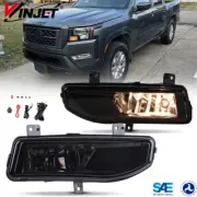 Black Smoked Fog Lights for 2022 2023 24 25 Nissan Frontier w/Switch+Wiring Kit (for: Nissan)
