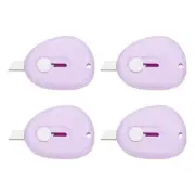 4 Pcs Mini Box Cutters Retractable, Small Utility Knife Letter Opener, Purple
