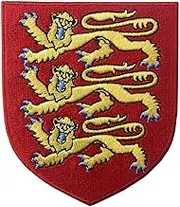 England Royal Coat of Arms Embroidered Emblem British Lion Shield Iron On Sew On Patch