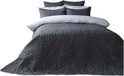 Belledorm Porto Pebbled Bedspread (UK Size: 260cm x 260cm) (Deep Charcoal)