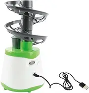 Battery Operated Mini Table Tennis Robot PingPong Ball Service Pitching Machine Trainer Adult Kid Sport Game Gifts - Green