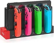 Compatible for Nintendo Switch JoyCon Charging Dock, Support 1-4pcs Joy Con, Charger Stand Station with Individual LED Indicator for Nintendo Switch Joy-Con