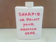 Plastic Alcohol Flask - Customizable - White - 10 Pack - Free Shipping
