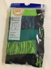 New Wonder Nation Boys Boxer Briefs Underwear 5pair/pack Space Dye