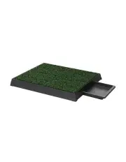 [i.Pet] Training Pad Potty With Tray Grass Mat in Black/Green